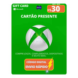 Gift Card Xbox Cartão Presente Microsoft Live R$ 30 Reais