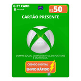 Gift Card Xbox Cartão Presente Microsoft Live R$ 50 Reais