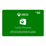 Giftcard R$ 50 Reais Xbox Microsoft Brasil Envio Imediato