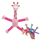 Girafa Girafinha Divertida Melman Brinquedo Infantil Criança Cor Rosa