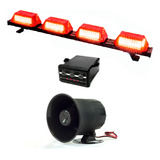 Giroflex Giroled 1.0m Vermelho Sirene Ambulância Polícia