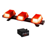 Giroflex Giroled 60cm 12vc Vermelho Ambulância Polícia Carro