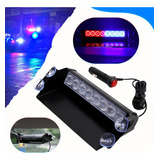 Giroflex Parabrisa Led Vermelho Azul Ventosa Policia 12v