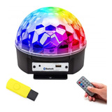 Globo Jogo De Luz Strobo Rgb Iluminação Dj C/controle Festa 127/220v