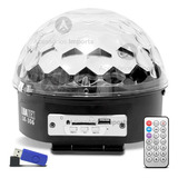Globo Mágico Luzes Rgb Cristal - Bluetooth Baladas Festas