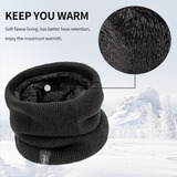 Gola De Inverno Preto Térmico Cachecol Unissex Neve Frio