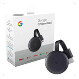 Google Chromecast 3ª Geração Full Hd Carvão Original Google