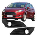 Grade Farol Auxiliar New Fiesta 14/17 Aro Crom. C/ Furo Par
