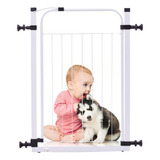 Grade Porta Proteção Pet 110cm/ 114cm Criança Cães Segurança Cor Branco
