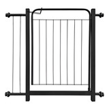 Grade Portão Pet Cachorro 69 A 84 Cm Criança Cães Cor Preto