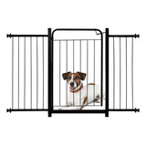 Grade Portão Pet Criança 119cm Á 125cm Porta E Corredor Cor Preto :acompanha 1 Ext 20cm + 1 Ext 30cm