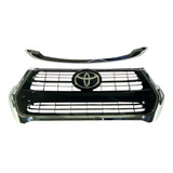 Grade Principal Hilux 2021 Srx Cromado Black Piano Com Friso