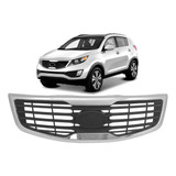 Grade Radiador Sportage 2011 A 2014 Preta Moldura Cromada