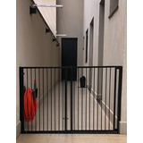 Grade Segurança Portão Correr Alumínio - Largura Reg - Preto