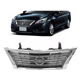 Grade Sentra 2014 2015 2016 Cinza Friso Cromado 