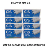 Grampo Tot-10 Kit 08 Caixas Com 1000 Unidades - Cis