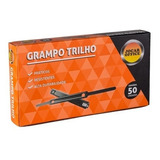 Grampo Trilho Metal Para Pasta Com 50 Unids Metálico 80mm