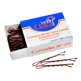 Grampos Aço Penteado Profissional Nº5 Castanho Santa Clara
