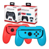 Grip Controller Adaptador Suporte Joy-con Nintendo Switch Cor Vermelho E Azul