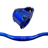 Guidão Mtb Traker 31.8mmx720mm+mesa Guidão 31.8mm 45mm Cores Cor Azul