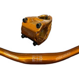 Guidão Mtb Traker 31.8mmx720mm+mesa Guidão 31.8mm 45mm Cores Cor Dourado