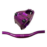 Guidão Mtb Traker 31.8mmx720mm+mesa Guidão 31.8mm 45mm Cores Cor Violeta