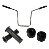 Guidão Seca Suvaco 40cm Cromado + Pesos E Manoplas Kit Full
