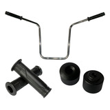 Guidão Seca Suvaco 40cm Cromado + Pesos E Manoplas Kit Full