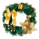 Guirlanda Dourada De Natal 30cm Completa Para Decoração
