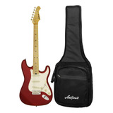 Guitarra Aria Pro Ii Stg-57 Candy Apple Red Com Capa Ny600