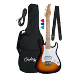 Guitarra Condor Infantil Capa, Cabo, Alça, Palheta,