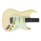 Guitarra Elétrica Memphis Stratocaster Mg-30 De Amieiro Olympic White Satin Com Diapasão De Jacarandá