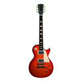 Guitarra Elétrica Michael Lp Michael Strike Gm750n Les Paul De Tília Cherry Sunburst Com Diapasão De Granadillo Preto