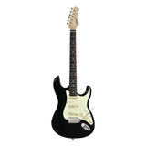 Guitarra Elétrica Tagima Classic Series T-635 Classic De Amieiro Black With Mint Green Shell Com Diapasão De Madeira Técnica