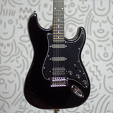 Guitarra Giannini G101 Elétrica Stratocaster Hss All Black 2 Singles 1 Humbucker Braço Em Maple Corpo Em Poplar Verniz Brilhante