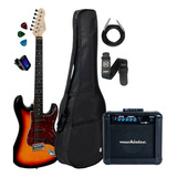 Guitarra Strato Giannini G100 3 Ts/tt + Acessórios + Maxx 15