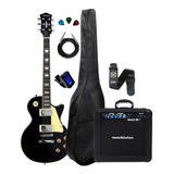 Guitarra Strinberg Les Paul Lps230 Bk Capa Cubo + Acessorios