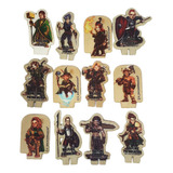 Halflings Miniatura 2d Pvc Rpg Dnd Wargames Kit 12 Tokens
