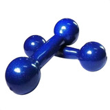 Halter 2kg Cada Emborrachado Bola Par Peso Exercício Em Casa Academia Ginástica Crossfit Fisioterapia Cor Azul