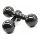 Halter Emborrachado 2 Kg Par Academia Treino Musculação Cor Preto