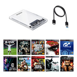 Hd 500gb Externo Case 2.5 + Jogos Para Ps3