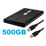Hd Externo 500 Gb Usb 3.0 Slim Portátil Para Ps3 Ps4 Xbox Cor Preto Hitachi Negro