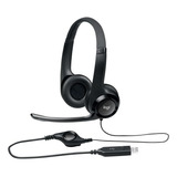 Headset Com Fio Usb Logitech H390 Com Almofadas