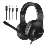 Headset Gamer Sades Spirits P/ Ps4 Ps5 Vr Xbox Cel Pc Notebook Nintendo Switch Fone De Ouvido Com Microfone Preto