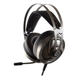 Headset Mox Gamer Mo-gh710 Rgb Com Fio E Microfone Cor Preto Luz Azul