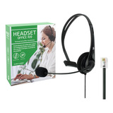 Headset Office Para Telefone Com Conector Rj9