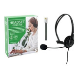 Headset Office Para Telefone Home Office C/conector Rj9 5+