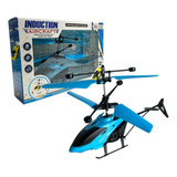 Helicóptero Voa C/sensor Infravermelho Recarregável Cabo Usb Cor Azul