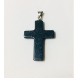 Hematita Pingente Crucifixo Pedra Semi Preciosa 3.5cm