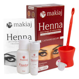 Hena Makiaj + Fixador Henna Em Pó Alta Duração E Pigmento